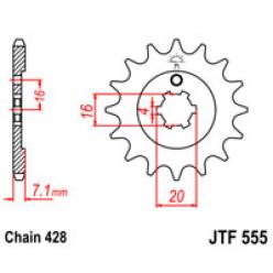 Звездочка передняя JT Sprockets (шаг 428 ) JT JTF555  